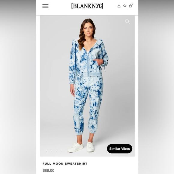 *SOLD* NWT! Blank NYC Full Moon Tie Dye Athleisure Sweatshirt - Size Large - Picture 6 of 16